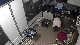 Brazilian Milf Caught On CCTV Doing Laundry Nude