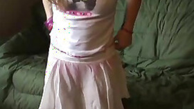 Petite teen Kitty in a cute little pink skirt
