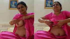 Indian nurse Bhabi in pink salwar suit takes self-pleasure