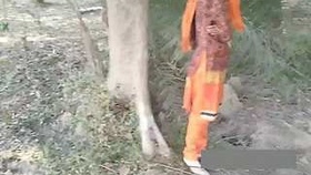 Indian prostitute engages in outdoor sexual activity in a public park