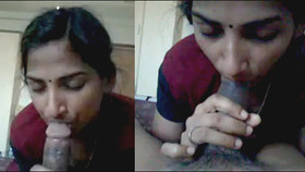 Indian beauty gives a passionate oral performance