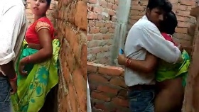 Indian wife discovered engaging in outdoor sex