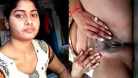 Aroused South Asian woman pleasuring herself with Petroliam Jel lubricant
