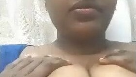 Indian man holds down his wife with big boobs