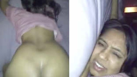 Desi auntie makes a lot of noise while being penetrated in dog style position
