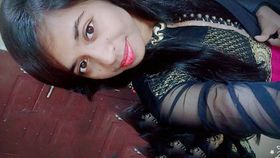 Indian girl and her cousin brother in a combined video collection