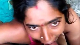 Indian wife engages in outdoor sex in a village