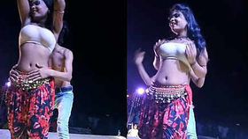 Alluring performance with breast grabbing