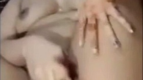 Unusual solo masturbation with vigor