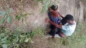 Village boy has outdoor encounter with prostitute