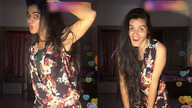 Tara Shukla performs a dance, revealing her cute brunette features and alluring thighs