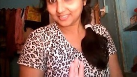 Indian sister's cute face and alluring breasts on display