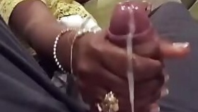 Indian wife jerking off her dick