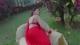 Dazzling Desi gal in red lingerie XXX teases with her perfect body