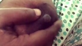 Mallu aunty playing with big melon boobs