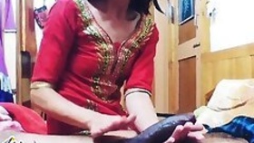 Sexy Girl Massaging Her Cock Nuts