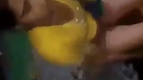 A girl in a suit gives a blowjob and gets laid.