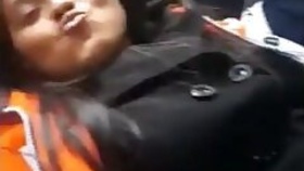 Desi's lover is getting laid in the car.