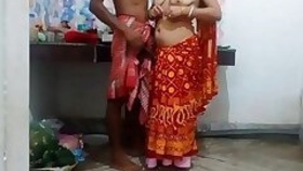 Local Indian Wife in Red Sari Has Sex with Early Gore