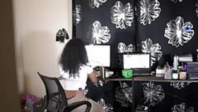 horny Lily cumming on my chair