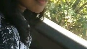 Extremely pretty girl sucking big dick in the car