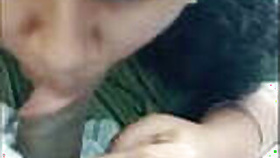 Mallu girl gives a hot blowjob in the car.
