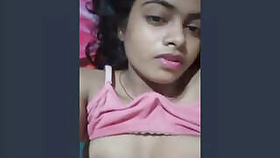 Desi Indian girl shows her tits and pussy