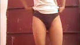 Desi Girl Before the Bathtub 2 Clips Merged