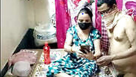 Indian couple romances and fucks live